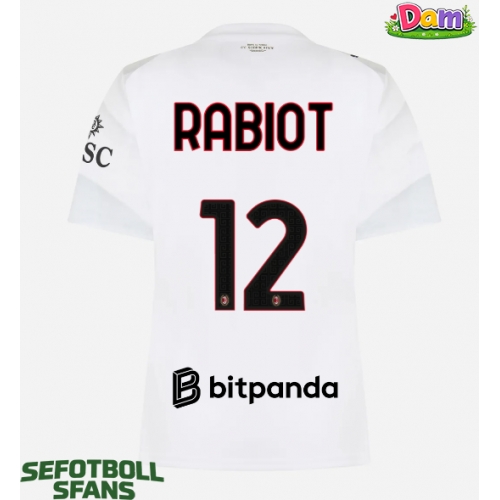 AC Milan Adrien Rabiot #12 Bortatröja Kvinnor 2026-27 Kortärmad